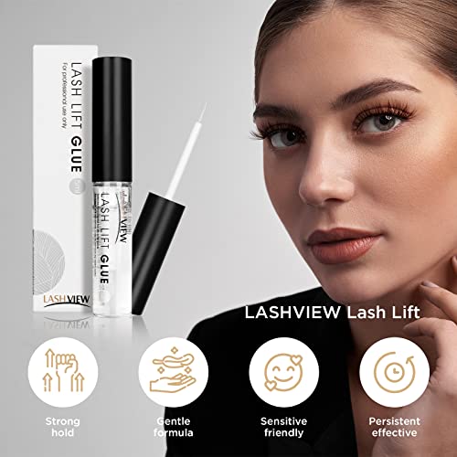 LASHVIEW Lash Lift Glue, Eyelash Perm Glue,Lash Lift Adhesive,Eyelash Lift Glue,Lash Perm Glue,No Irritation and Odorless,5ML.