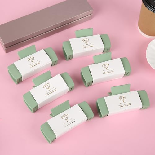 Bridesmaid Scrunchies Proposal Gifts 4.1inch square Hair Claws Bachelorette Hair Clip heart sunglasses Girls gift for Wedding Party Favors (36pcs White&Sage Green)