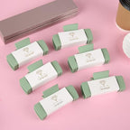 Bridesmaid Scrunchies Proposal Gifts 4.1inch square Hair Claws Bachelorette Hair Clip heart sunglasses Girls gift for Wedding Party Favors (36pcs White&Sage Green)