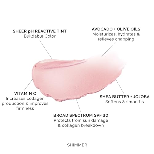 MDSolarSciences Tinted Sheer Lip Balm SPF 30 | Hydrating Lip Sunscreen | Shea Butter, Jojoba & Avocado Oils | Moisturizing, Vegan, & Clean| 0.15 oz, Natural pH Reactive Color Shimmer