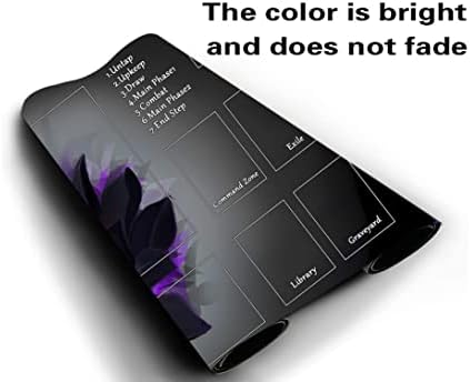 MTG Playmat, Game Play Mat for MTG TCG 24 x 14 inches Trading Card Inked Game Playmats with Storage Bag Smooth Rubber Surface Battle Game