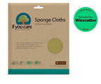 If You Care Sponge Cloths – 5 Count – 100% Natural Cleaning Rags for Kitchen, Bathroom, Home Countertop Surfaces – Absorbent, Reusable, Machine Washable, Compostable (Pack of 3)