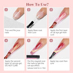 Cat Eye Gel Nail Polish Set-10 Colors with Magnet Cats Eye Gel Polish Silver Pink Blue Jelly Glass Effect Crystal Glitter Cateye UV Gel Kit Home Manicure DIY Nail Art