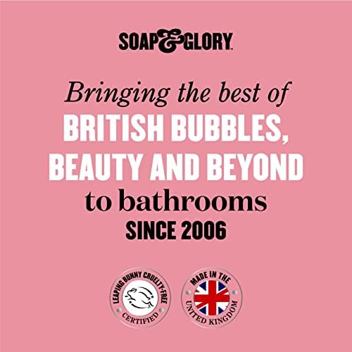 Soap & Glory Peaches & Clean Deep Cleansing Milk - 4 in 1 Milk Cleanser & Makeup Remover with Peach Extract, Ginseng & Jojoba Oil - Hydrating Facial Cleanser for Clarified & Energized Skin (350ml)