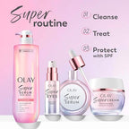 Olay Super Serum - Glow Serum for Face - Activated Niacinamide, Vitamin C & E, Collagen Peptide, AHA - 5-in-1 Benefits - Brightens, Hydrates, Smooths, Firms, Evens Tone, Proactive Anti-Aging, 1.7 Oz
