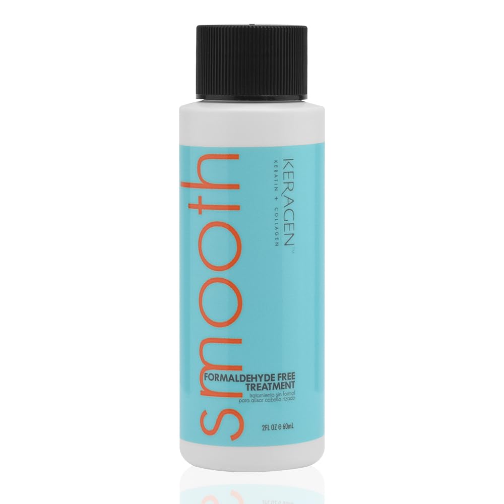 Keragen - Brazilian Keratin Smoothing Treatment, Blowout Straightening System for Dry and Damaged Hair, Formaldehyde Free, 2 Oz - Eliminate Curls and Frizz, Fine to Medium Hair