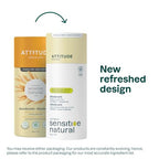 ATTITUDE Baking Soda Free Deodorant for Sensitive Skin with Oatmeal and Argan Oil, EWG Verified, Aluminum Free, Plastic-Free, 3 Ounces (Pack of 6)