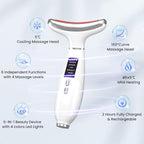 Red Light Therapy for face,Facial Massager,Skin Care Tool,for Anti-Aging, at Home,Lifting and Tightening Sagging Skin (Pearl White)