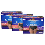 Always Discreet Adult Incontinence Overnight Underwear for Women, Extra Large, Up to 100% Bladder Leak Protection, 48 Count (3 Packs of 16)
