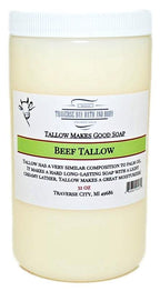 BEEF TALLOW DEODORIZED Grass fed beef Non Hydrogenated Soap making supplies. 32 FL Oz DIY projects.