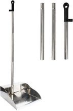 3 Pack Stainless Steel Dustpan Metal Dustpan with Handle Heavy Duty Dust Pan Upright Dust Pan for Home Office Lobby