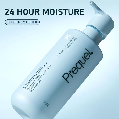 Prequel Skin - Urea Advanced Relief Moisturizing Milk - 2 Pack - Face and Body Moisturizer - Unscented - 13.5 Fl Oz