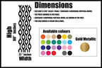 Mainstays Thermal Wave Abstract Wall Decal - Mid Century Modern Retro 70s Decor