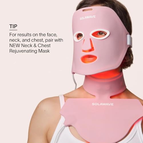SolaWave Wrinkle Retreat Light Therapy Face Mask | FDA Cleared Red and Infrared Light Mask to Rejuvenate & Firm Skin | 10 Minute Anti-Aging Treatment