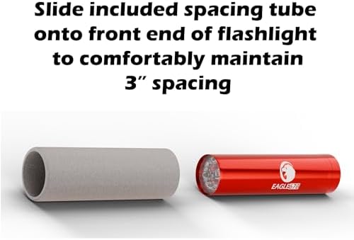 New Version! 670 nm Deep Red LED Light 8mW/cm2 | USA Lab Verified 670nm Flashlight (670 nm LED) w/Spacing Tube | Red Light Therapy 670 nanometers | Easy on The Eyes - no Blue Light