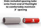 New Version! 670 nm Deep Red LED Light 8mW/cm2 | USA Lab Verified 670nm Flashlight (670 nm LED) w/Spacing Tube | Red Light Therapy 670 nanometers | Easy on The Eyes - no Blue Light