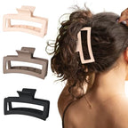 Yanibest 3 Pack Hair Clips for Women 4.3 Inch Large Claw Clips for Women Thick Curly Hair, Big Matte Banana Clips,Strong Hold Jaw Clips