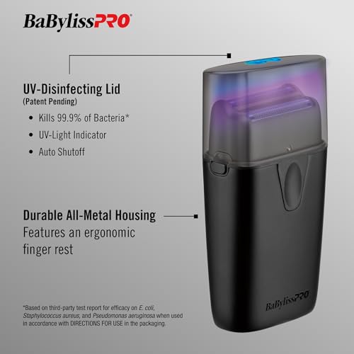 BaBylissPRO UVFOIL UV-Disinfecting Metal Double-Foil Shavers