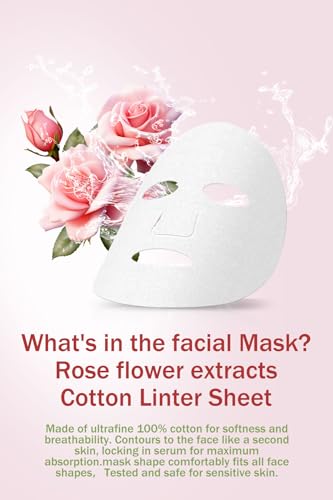 Face Masks Skincare, Christmas Gifts for Women, Facial Masks for Women Skin Care, Beauty Rose Sheet Masks, Bulk Face Mask Skin Care, Beauty Masks Gifts, Hydrating Face Masks, Facial Masks 10 Sheets