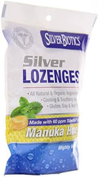 American Biotech Labs Silver Biotics Silver Lozenges w/60ppm SilverSol and Manuka Honey, Mighty Manuka Mint (21 Count) (2 Pack)