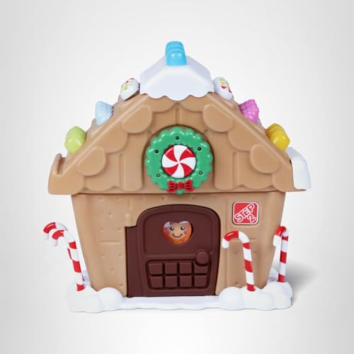 Step2 My First Gingerbread House, Kids Interactive Christmas Holiday Toy, Lights Up and Plays Music, Includes 20 Accessories, For Toddlers 1+ Years Old