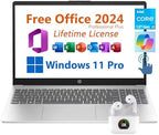 HP 15.6" Business Laptop, Free Microsoft Office 2024 Lifetime License, Copilot AI Chat, HD Touchscreen Display, Intel 6-Core i3-1215U 4.4 GHz, 16GB RAM, 1TB SSD, Long Battery Life, Windows 11 Pro
