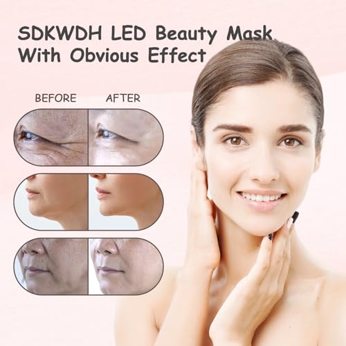 Red Light Therapy for Face, Led Face Mask Light Therapy, 7 Colors LED Facial Skin Care Mask