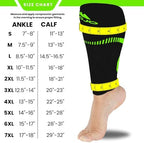 Mojo Compression Socks Footless for Women and Men 20-30mmHg - Extra Wide Plus Size Calf Sleeve - A604