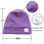Kids Satin Lined Bonnet Silk Slouchy Beanie for Natural Hair Adjustable Sleep Bonnet Slap Cap for Kids,Child,Toddler,Teens(4-10 Years Old,Lavender Purple)