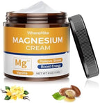 Natural Topical Magnesium Cream for Sleep,Nighttime Magnesium Lotion for Pain and Leg Cramps,Muscle Relaxation,Calm,Deep Hydration for Skin Care.(Vanilla)