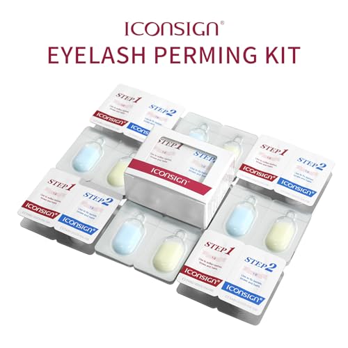 ICONSIGN Lash Lift Kit, 2 in 1 Brow Lamination Eyelash Perm Kit, Professional Lash Perm Kit for Natural Lash Lift and Brow Enhancement (Quantity: 2×5 Packs)