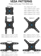 Pipishell Full Motion TV Wall Mount for 26-60 inch Flat or Curved TVs up to 77 lbs, TV Bracket Wall Mount with Articulating Arms, Extension, Tilt, Swivel, Leveling, Max VESA 400x400mm, PIMF7