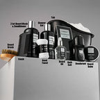 Valentines Beard Kit and Body Care Gifts for Men, Sandalwood Spa Gift Baskets, Mens Bath and Beard Grooming Kitf or Him, Unique Birthday Gifts for Him with Beard Balm, Growth Oil, Deodorant and More