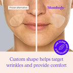 BLUMBODY Face & Forehead Wrinkle Patches - Mini Anti Wrinkle Facial Patches to Smooth Eye, Mouth, Forehead Wrinkles - Non-Silicone Face Tape for Fine Wrinkles between Eyes & Face - 160 Face Patches