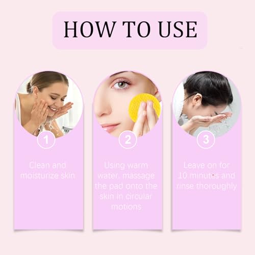 Turmeric Kojic Acid Cleansing Pads, Vitamin B5, Vitamin C Helps Balance Skin, 40 Pads Sugar Turmeric Cleansing Pads for Face