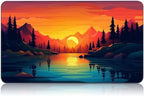 MTG Playmat for Magic TCG - Rubber Play Mat With Smooth Surface for Trading Card and Battle Games - Sunset Forest Theme