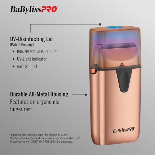 BaBylissPRO UVFOIL UV-Disinfecting Metal Single-Foil Shavers
