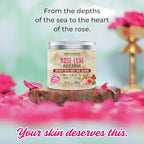 First Botany Body Scrub - Natural Exfoliating Salt Scrub & Body and Face Souffle helps with Moisturizing Skin, Acne, Cellulite, Dead Skin Scars, Wrinkles (10 fl oz, Rose)
