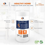 Aquaboon 5 Micron 10 x 4.5 Well Water Sediment Filter Replacement Whole House Water Filter Cartridge Compatible with DGD-5005, WFHD13001B, 4-Pack