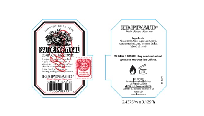Clubman Pinaud Eau de Portugal Hair Tonic, 12.5 fl oz