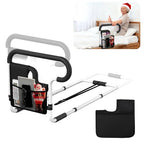 Bed Rails for Elderly Adults Safety, Height and Length Adjustable Bed Assist Rail for Senior, Bedrail with 2 Bag & Strap, Help Get in & Out of Bed, Fit Most Bed, Supports 300 lbs, Tool-Free