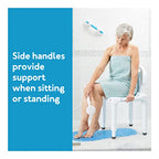 Carex Bath Seat And Shower Chair with Backrest for Seniors, Bath Chair For Elderly, Disabled, Handicap, and Injured Persons, Supports Up To 400lbs, Shower Seat For Inside Shower, Made in USA