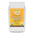 North Coast Roasting Company, Half Caff, Medium Dark Roast, Low Acid Organic Coffee, Whole Bean - 1/2 Cafeine & 1/2 Decaf. Swiss Water Process, Half Moon Blend, USDA Certified Organic Coffee Beans, 12 Ounce Bag
