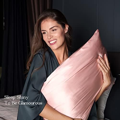 Yanibest Satin Pillowcase, King Size Pillow Cases Set of 2 - Silk Pillow Cases for Hair and Skin with Zipper, Silk Pillow Cases King for 20"x40", Exquisite Packaging for Women Men