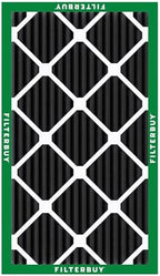 Filterbuy 16x25x1 Air Filter MERV 8 Odor Eliminator (4-Pack), Pleated HVAC AC Furnace Air Filters Replacement with Activated Carbon (Actual Size: 15.50 x 24.50 x 0.75 Inches)