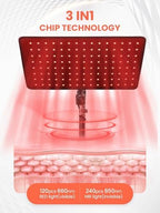Red Light Therapy for Body, Infrared Light Therapy Lamp with Stand Portable 660nm 850nm Red Light Therapy for Face Back Home Heating Red Light Therapy Wrap Belt Gift for Women Men