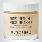 Youth To The People Adaptogen Skin Repairing Moisture Cream, Hydrating Face Moisturizer for Sensitive & Dry Skin, Soothes Skin Barrier, Dermatologist Tested, Fragrance-free, Vegan - 2 Fl Oz