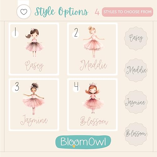 Wooden Piggy Bank for Kids and Adults, Personalized Gift Handmade in USA by BloomOwl, Custom Piggy Bank, Personalized Banks for Kids, Gifts for Baby Boys and Girls (Ballerina)