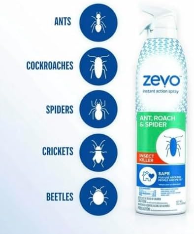 Zevo Roach Killer Ant, Roach, Spider Insect Spray (10 oz) | Indoor Outdoor Use | Instant Action | Pet People Friendly Safe (2)