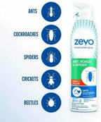 Zevo Roach Killer Ant, Roach, Spider Insect Spray (10 oz) | Indoor Outdoor Use | Instant Action | Pet People Friendly Safe (2)